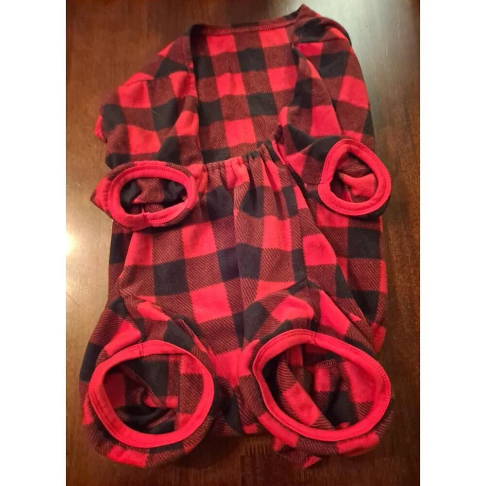 Buffalo Check Matching Family Cat / Small Dog Pajamas - Wondershop™ Red/Black -